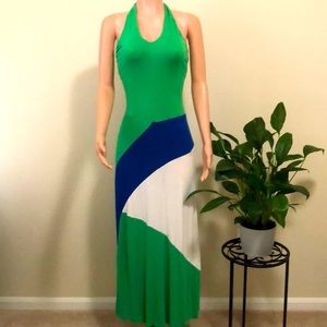 Bebe halter maxi dress
